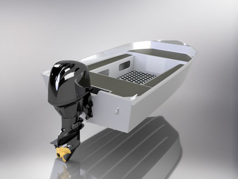 11 FOOT (3.45m) ALUMINUM UTILITY SKIFF PLANS - OPEN VERSION