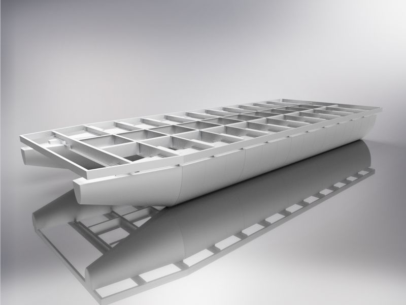 Aluminum Boat House Float U type