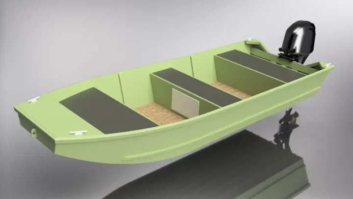 1448 Aluminum Jon Boat - 14 Foot Jon Boat - Flat Bottom Jon Boat