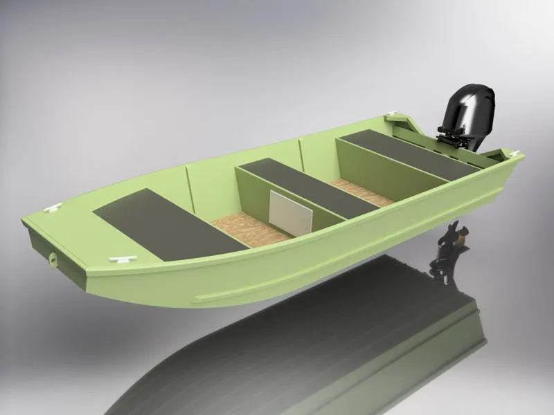 1448 Aluminum Jon Boat - 14 Foot Jon Boat - Flat Bottom Jon Boat