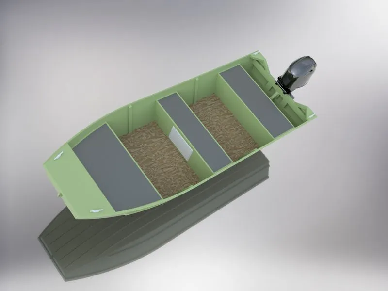1448 Aluminum Jon Boat - 14 Foot Jon Boat - Flat Bottom Jon Boat