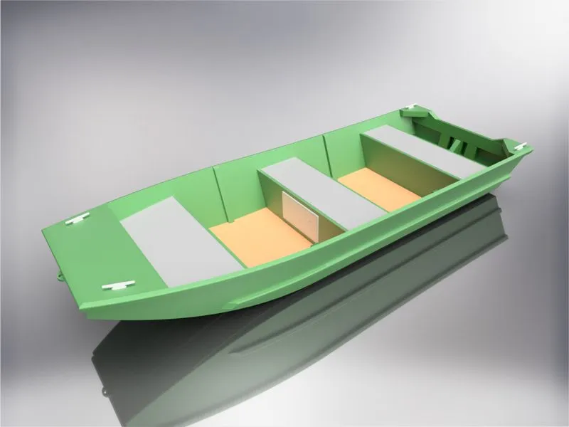 1238 Aluminum Jon Boat - 12 Foot Jon Boat - Flat Bottom Jon Boat