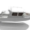 24 Foot (7.45 meters) Aluminum Utility Skiff Plans with Pilot House